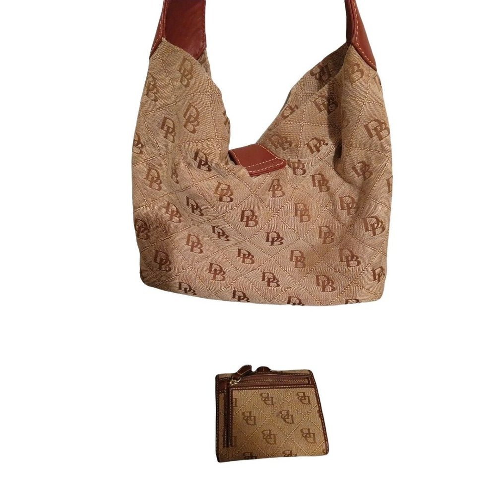 Dooney & Bourke   Medium TanPinkBrownGold   fabricGold-Plated